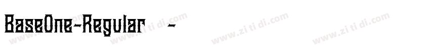 BaseOne-Regular 语言字体转换